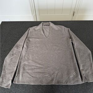 Loro Piana V-Neck Sweater in Taupe